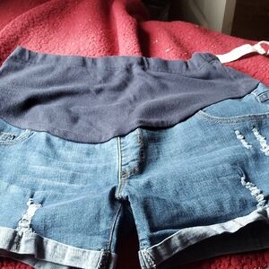 Denim Maternity Shorts